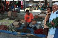 Saturday morning market at Bukit Lawang. Selling mostly chillies, brown sugar and fruits.
