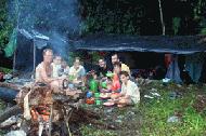 Dinner time with friends in the mighty jungle.