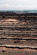 The island of Aoshima, surrounded by a corrugated, natural reef.